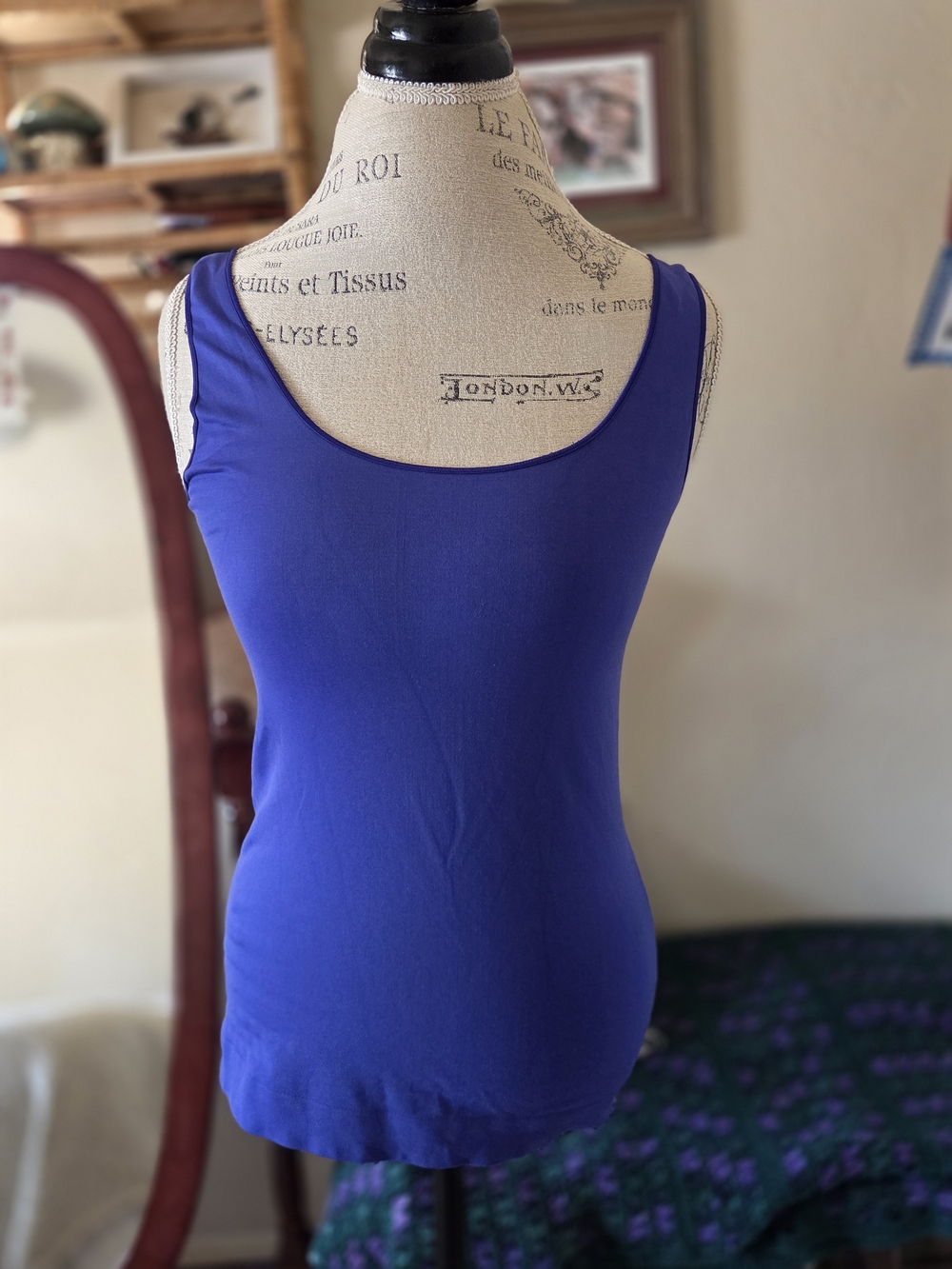 Shimera Blue/Purple Scoop Neck Athletic Tank Top Size XL